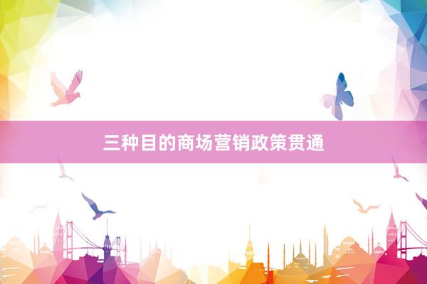 三种目的商场营销政策贯通